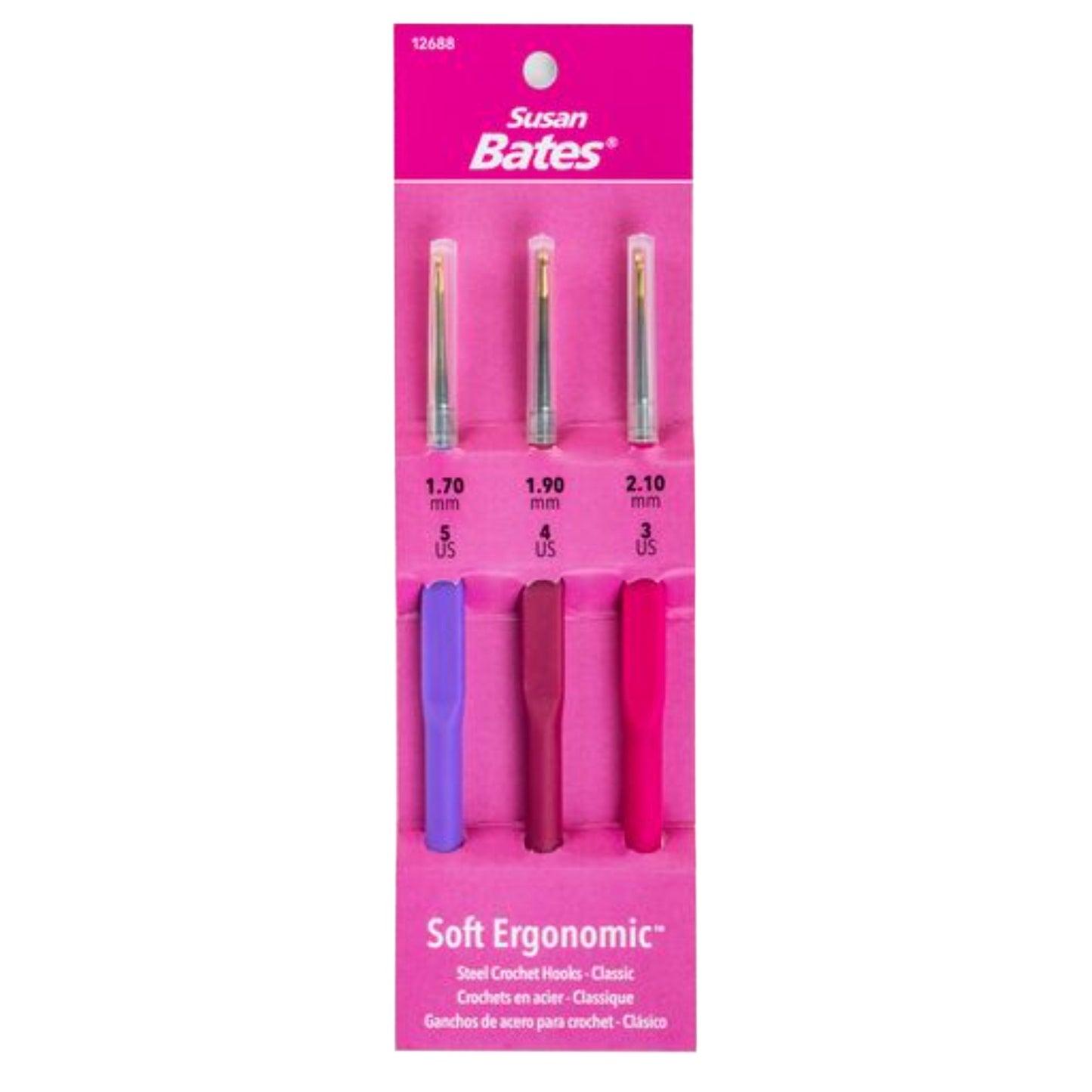 Susan Bates Steelite Soft Ergonomic Hook Set