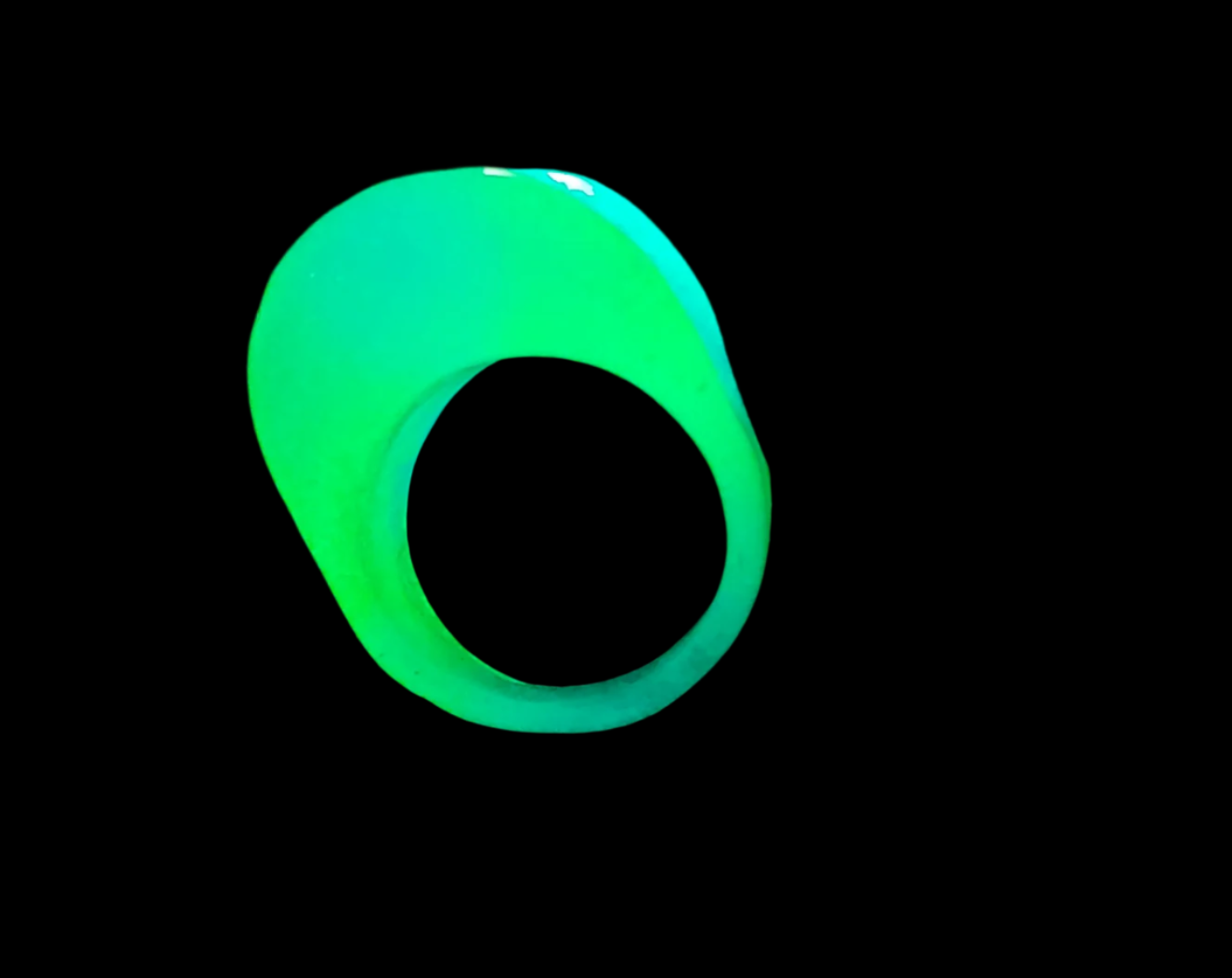 Angle Right FyberRing Glow Green/Blue