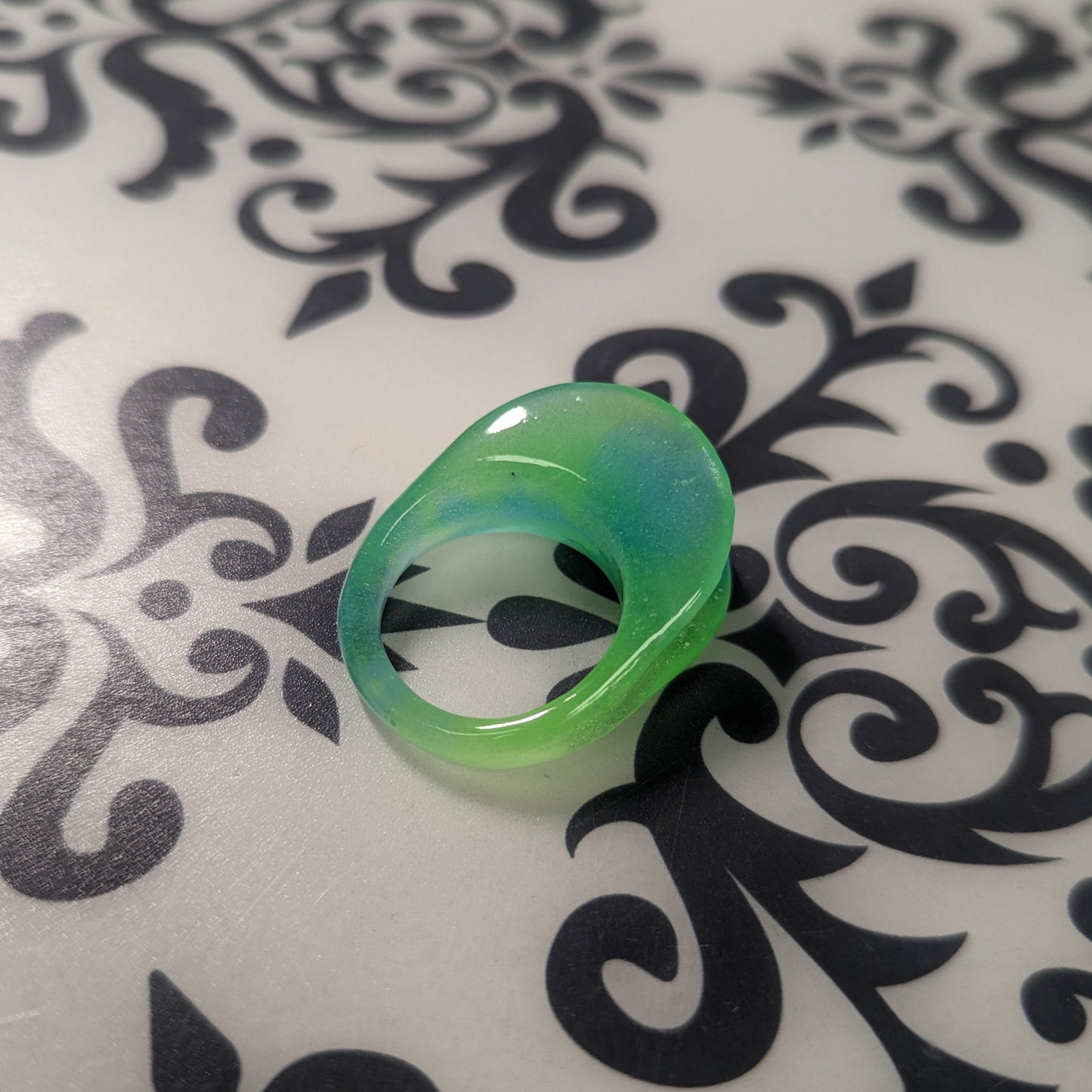 Angle Right FyberRing Glow Green/Blue