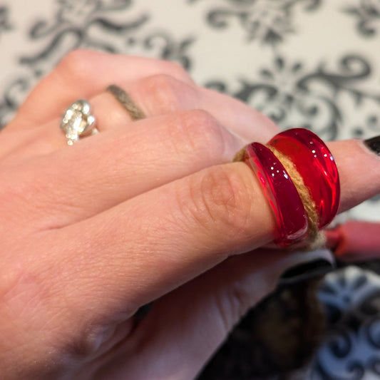 Commande FyberRing à angle gauche rouge