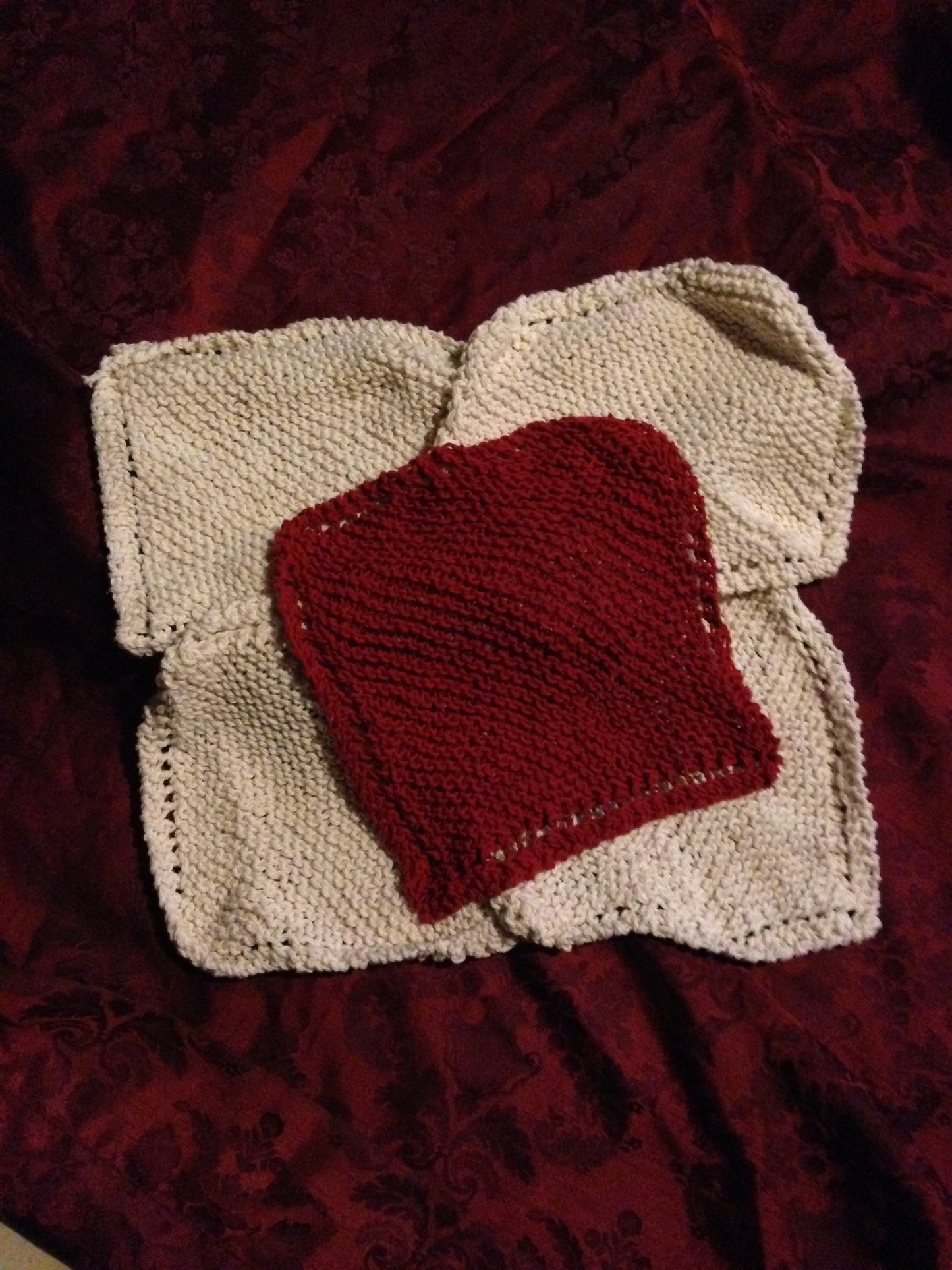 Crocheted & Knit Cotton Dishcloth