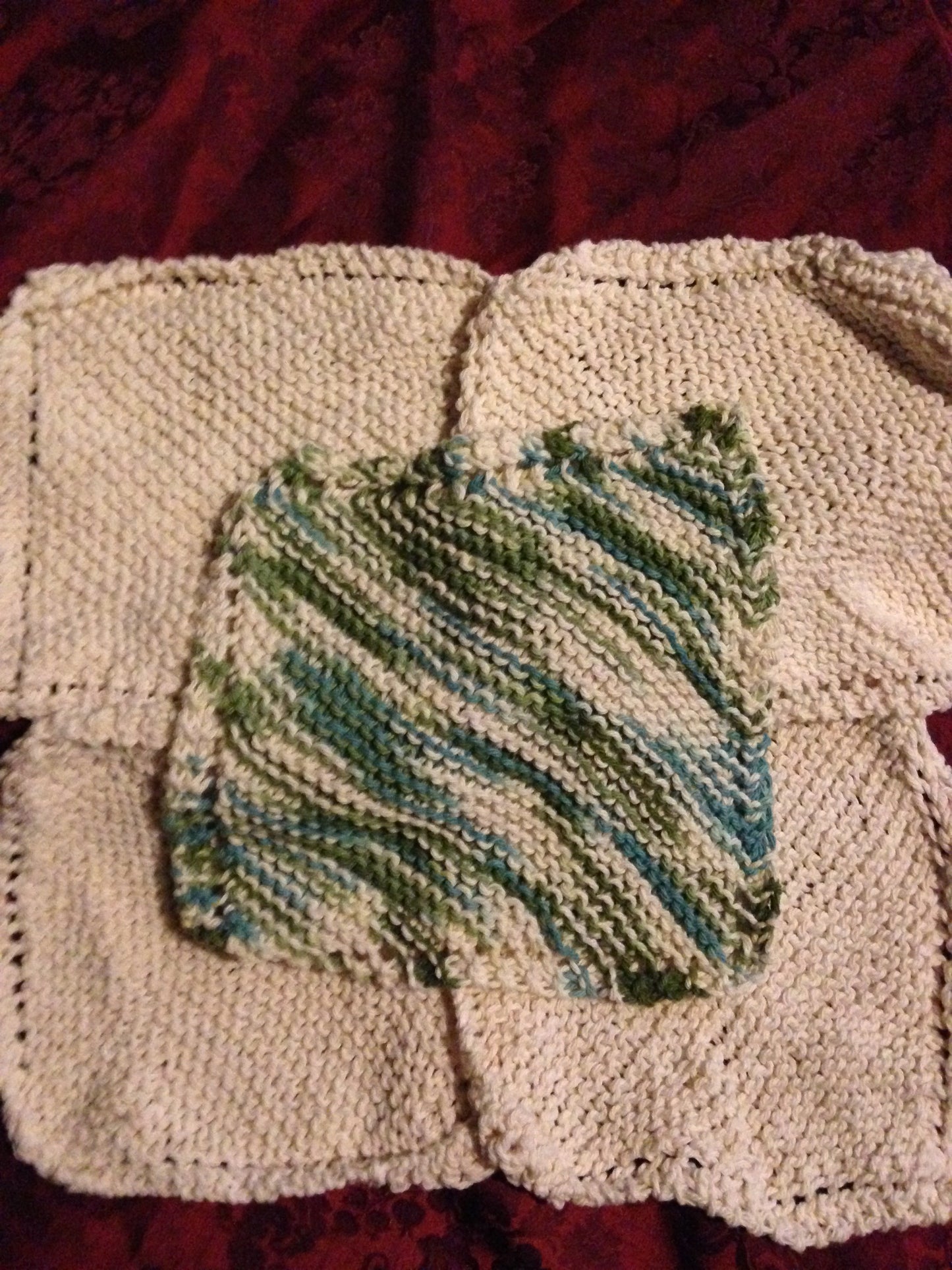 Crocheted & Knit Cotton Dishcloth